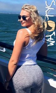 Porn photo  NSFW Blonde Boat Shades Yoga Pants PAWGS